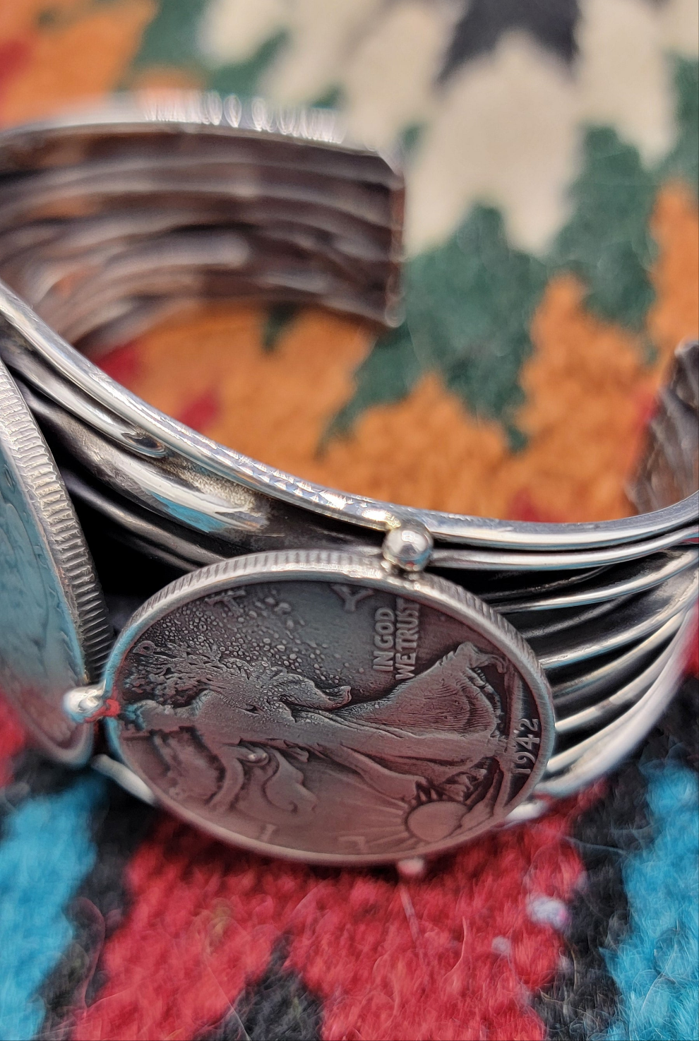 Taxco Mexico 925 coin cuff