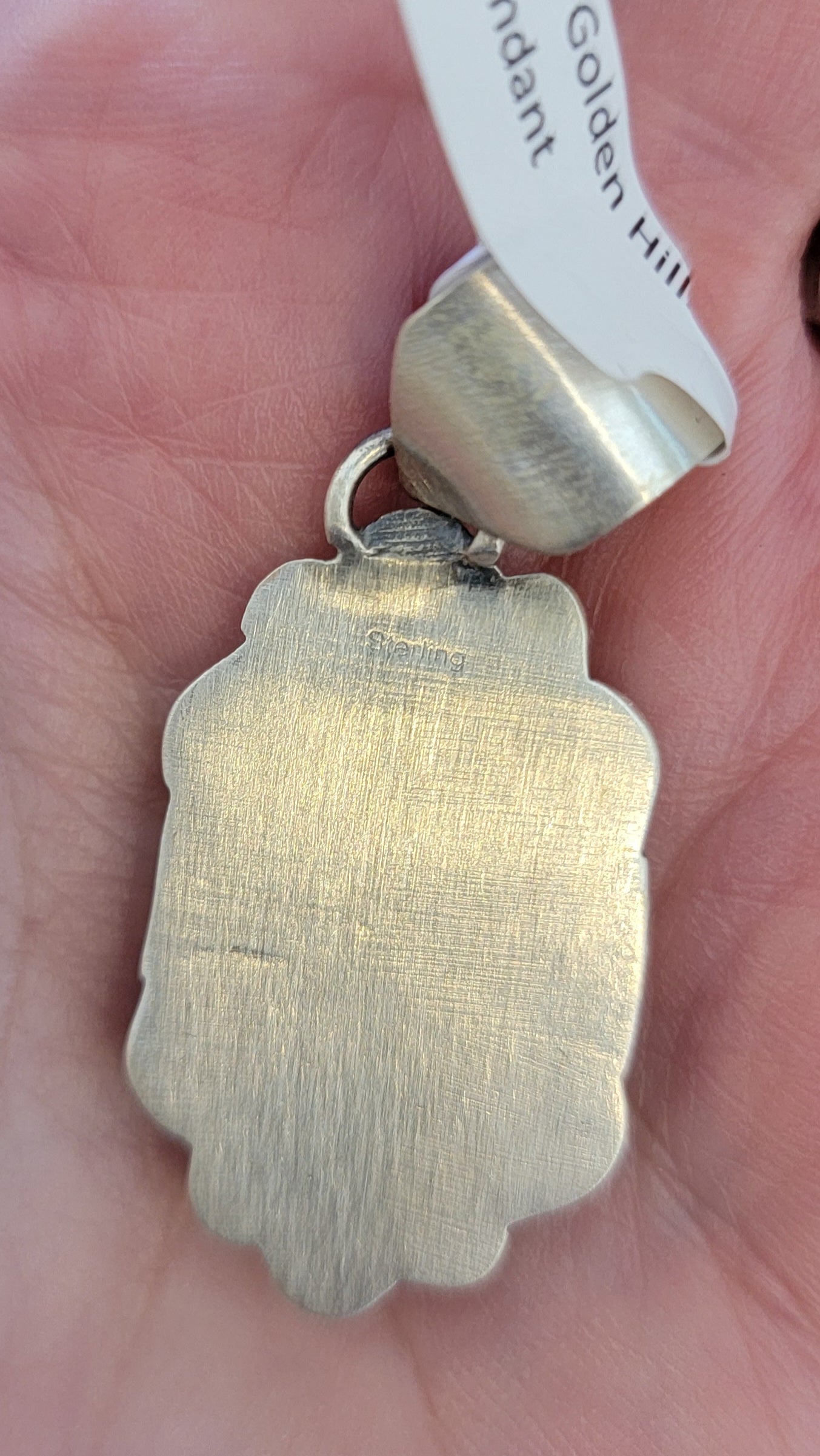 925 Golden Hills turquoise pendant