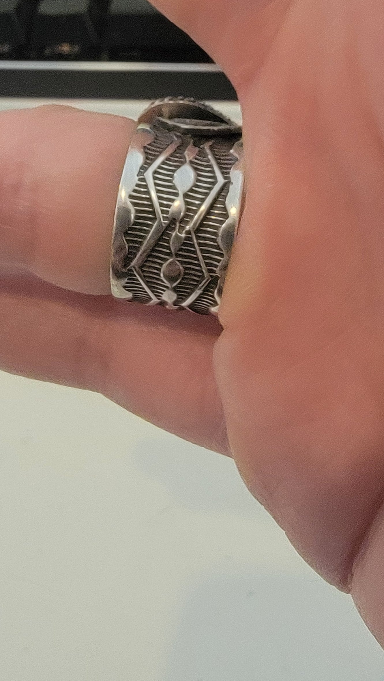 Sunshine Reeves Navajo 925 and turquoise heart ring sz 7.5