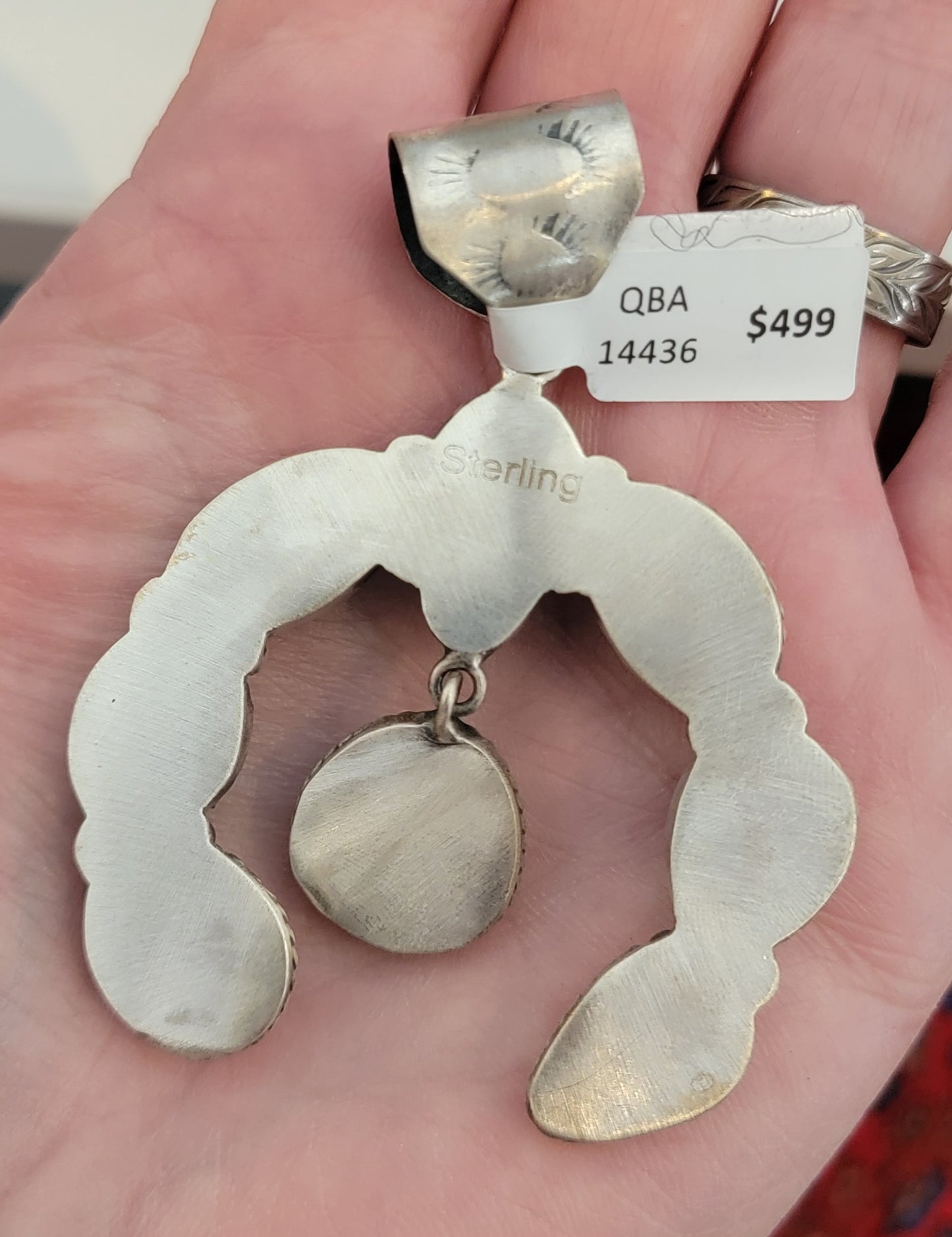 925 Golden Hills turquoise naja pendant