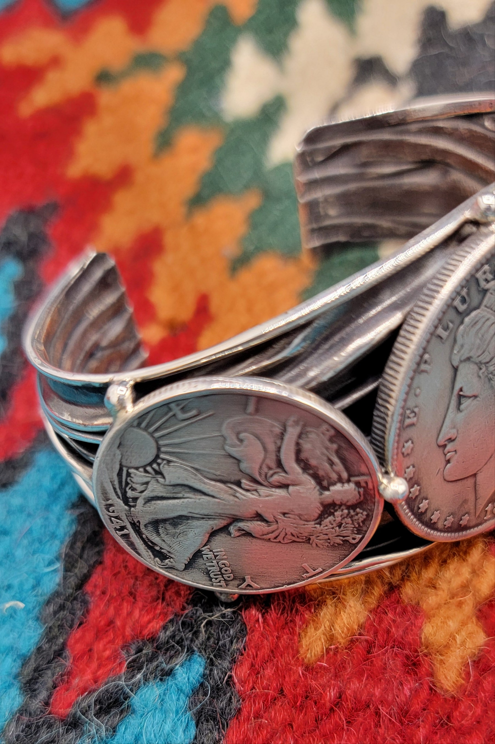 Taxco Mexico 925 coin cuff