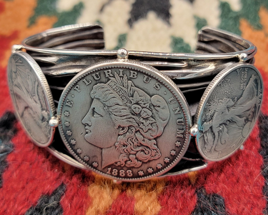 Taxco Mexico 925 coin cuff