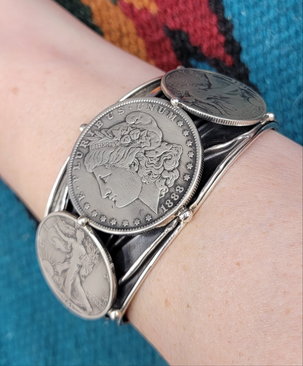 Taxco Mexico 925 coin cuff
