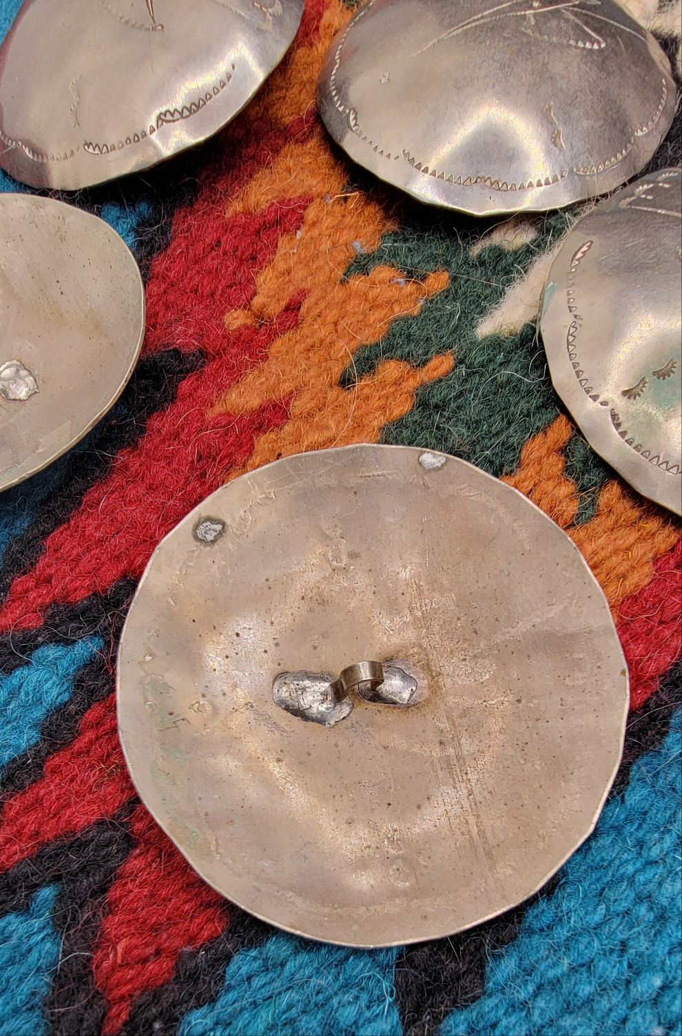 Vintage native American made conchos set of 5
