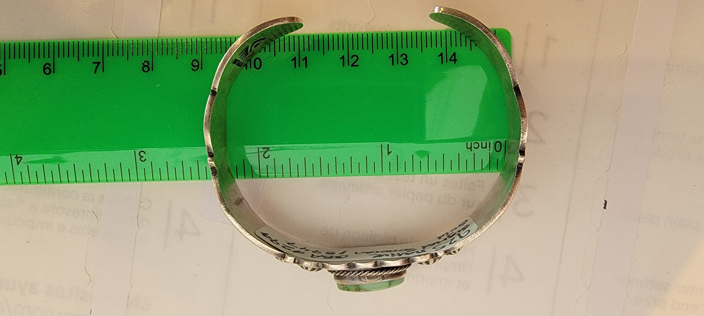 Native Sonoran Gold turquoise sterling silver cuff