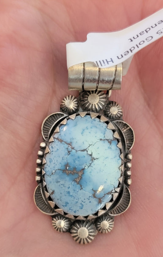 925 Golden Hills turquoise pendant